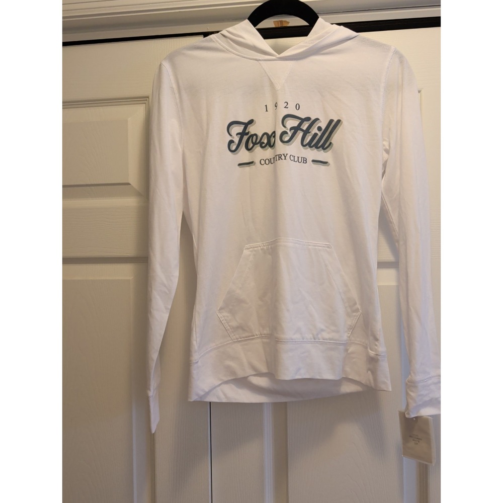 Levelwear Women Golf Hoodie Fox Hill White Long Sleeve Pullover N32228 Small